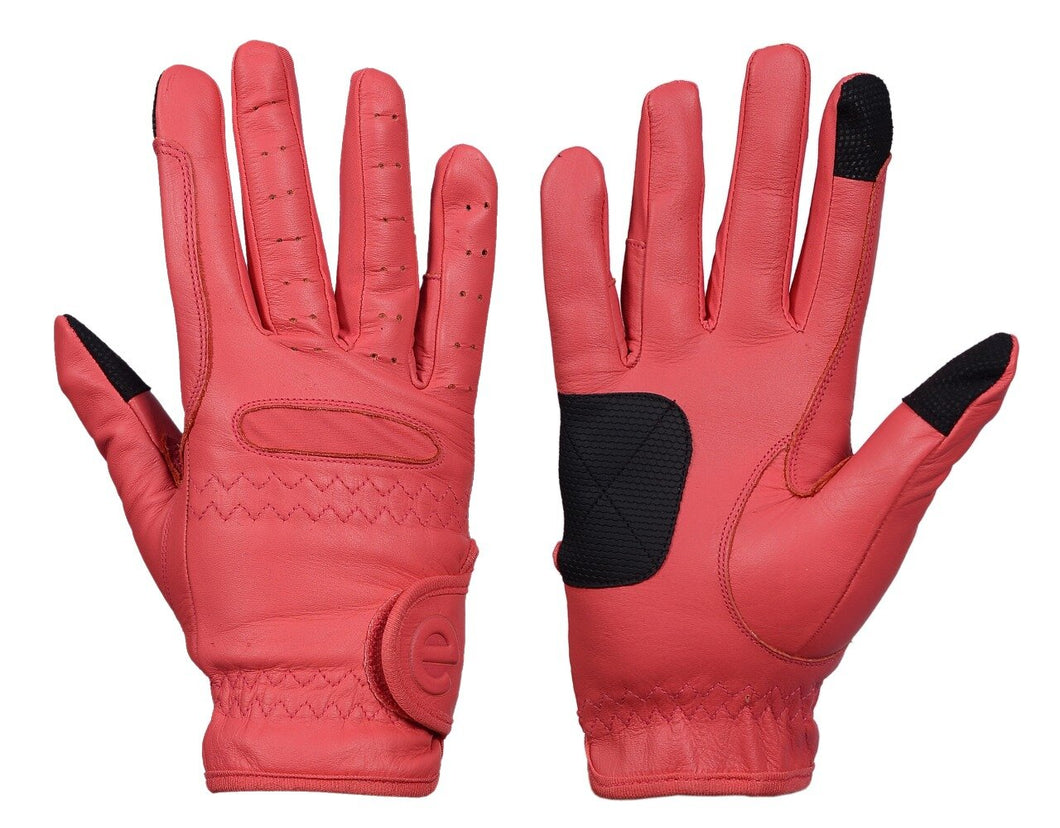 Gloves - eQuest Grip Pro Leather - Coral