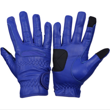 Load image into Gallery viewer, Gloves - eQuest Grip Pro Leather - Royal Blue
